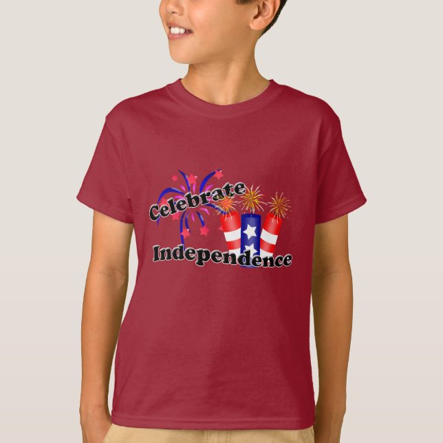 Independence Day Firecrackers T-Shirt (Front)
