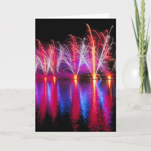 Independence Day Fireworks Card (Front)