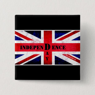 Independence Day for United Kingdom 2 Inch Square Button