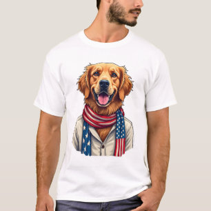 Independence Day Golden Retriever Vintage Shirt 2