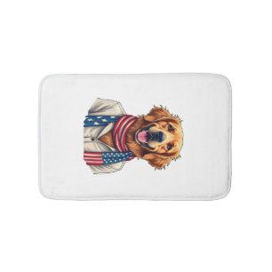 Independence Day Golden Retriever Vintage Shirt 2 Bath Mat