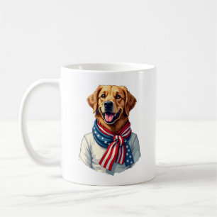 Independence Day Golden Retriever Vintage Shirt 3 Coffee Mug
