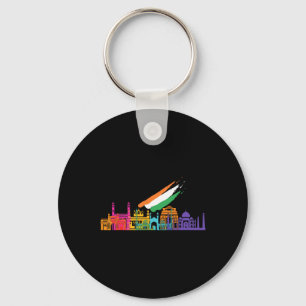 Independence Day Graphic Tees Love Travel India Vi Keychain