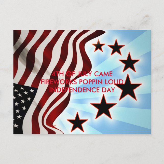 INDEPENDENCE DAY HAIKU POSTCARD (Front)