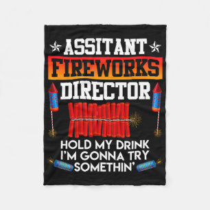 Independence Day Istant Fireworks Director Usa Par Fleece Blanket