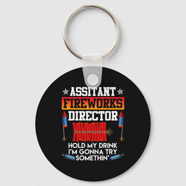 Independence Day Istant Fireworks Director Usa Par Keychain (Front)