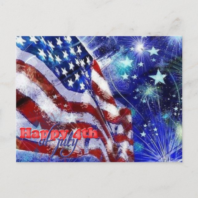 Independence Day & July 4 Postcard (Front)