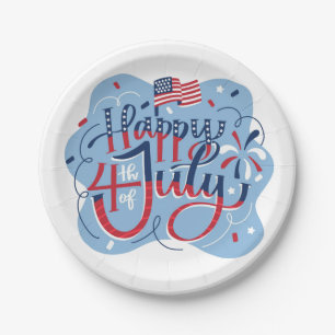 Independence Day July 4th Paper Plate