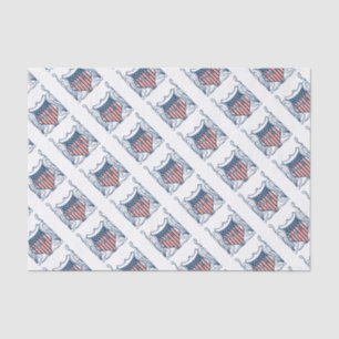 Independence Day July 4th Vintage Shield w/Stars Tissue Paper