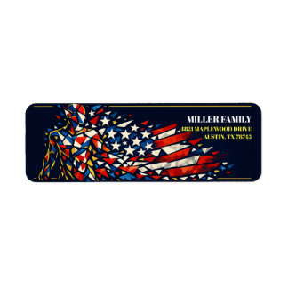 independence day memorial return address labels