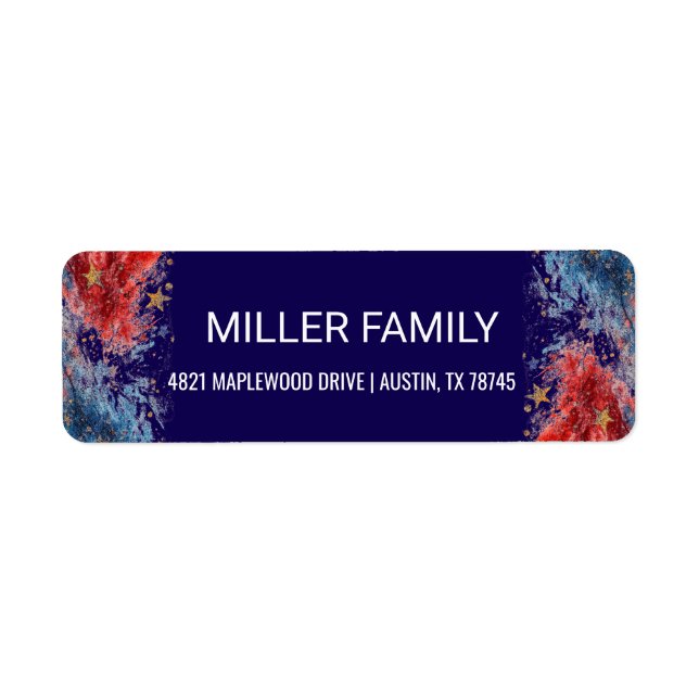 independence day memorial return address labels (Front)