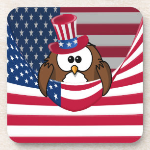 Independence Day owl Coaster