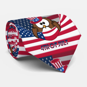 Independence Day owl Tie