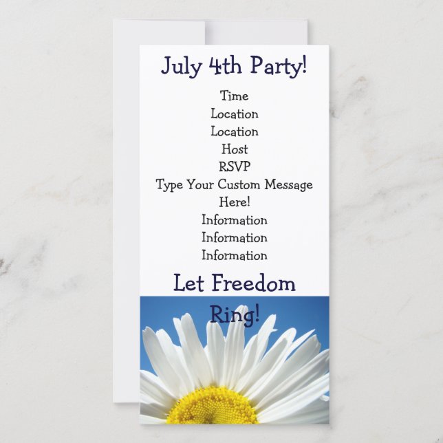 Independence Day Party! July 4th Party Invitations (Front)