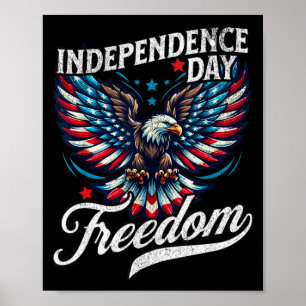 Independence day patriotic eagle stars &amp; poster