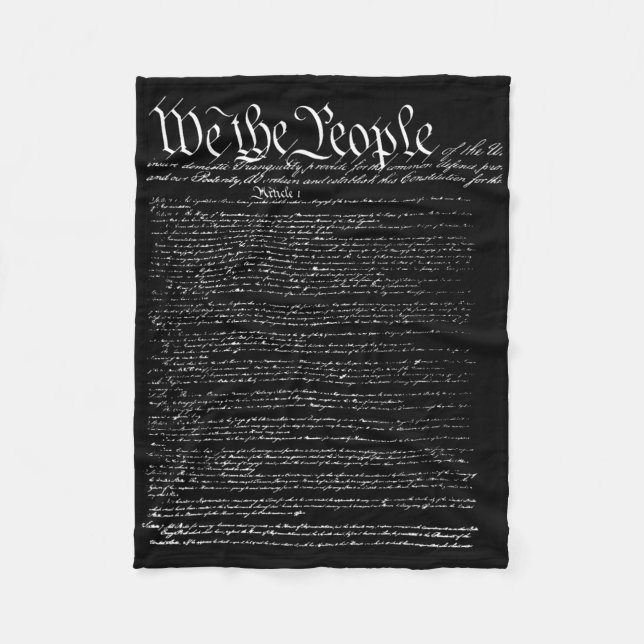 Independence Day Preamble Of The Constitution We T Fleece Blanket (Front)