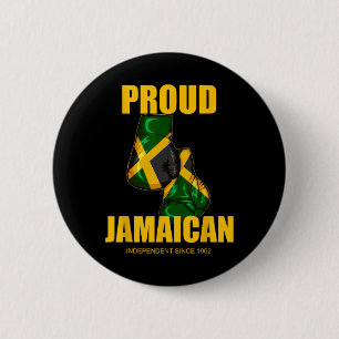 Independence Day Proud Jamaican Boxing Gloves 2 Inch Round Button