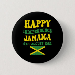 Independence Day Proud Jamaican Flag 6th August 19 2 Inch Round Button