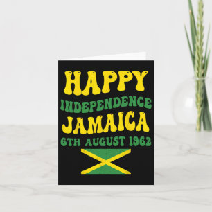 Independence Day Proud Jamaican Flag 6th August 19 Card
