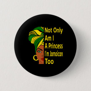 Independence Day Proud Jamaican Women Melanin 2 Inch Round Button