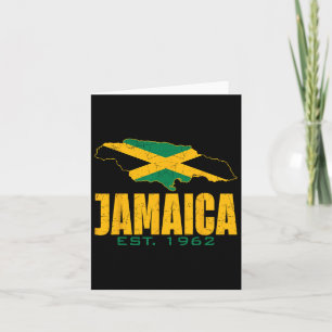 Independence Day Since 1962 Proud Jamaican Flag Me Card