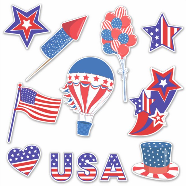 Independence Day Stars and Stripes Contour (Front)