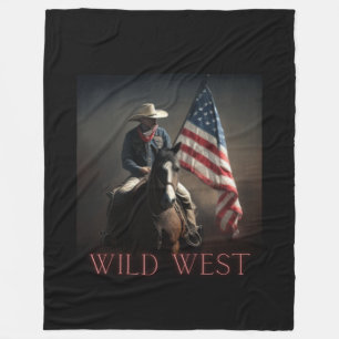 independence day, wild west, cowboy, 4th of july fleece blanket
