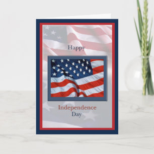 Independence Day with Flags Card