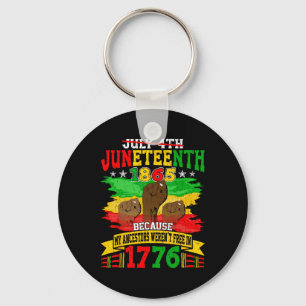 Independence Day Women Men Black History Graphic Keychain
