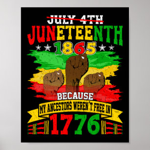 Independence Day Women Men Black History Graphic Poster