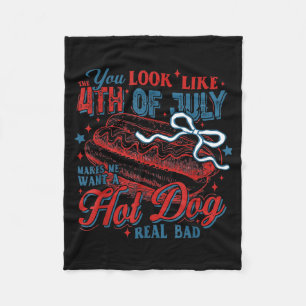 Independence day you look like the 4th of july fleece blanket