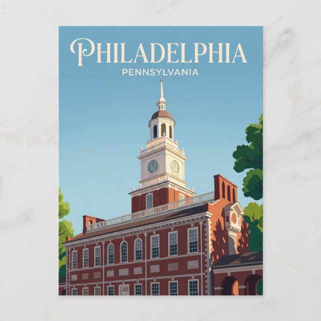 Independence Hall USA Postcard (Front)