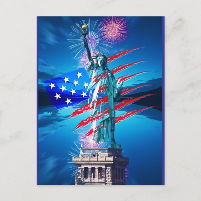 INDEPENDENCE HOLIDAY POSTCARD (Front)