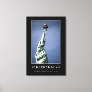 Independence: Inspirational Quote 1 Canvas Print