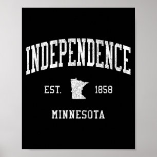 Independence mn vintage athletic sports js01  poster