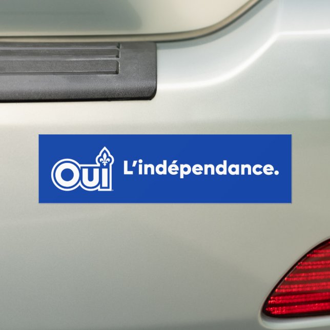 Independence of Quebec YES Bumper Sticker (On Car)