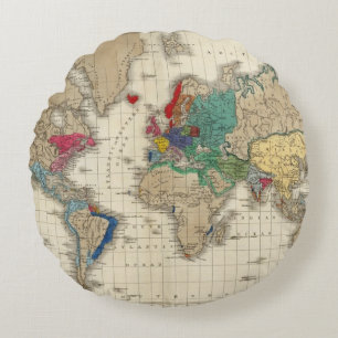 Independence of The United States 1783 AD Round Pillow