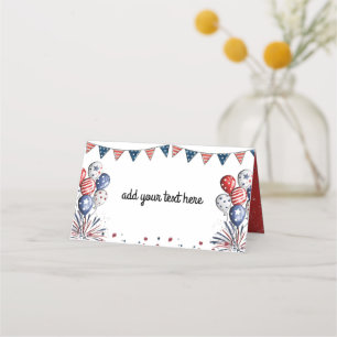 Independence or Memorial Day Patriotic Place Card