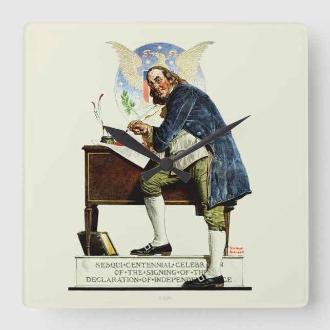 Independence Square Wall Clock (Front)