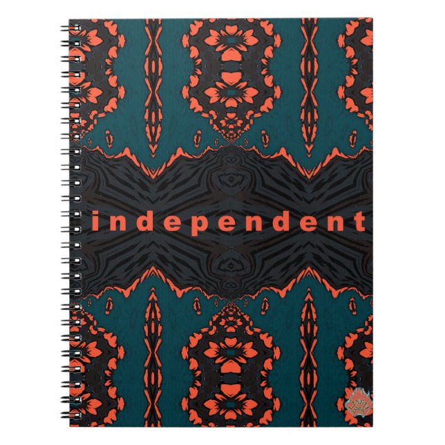 Independent and Proud in Green & Orange Notebook (Front)