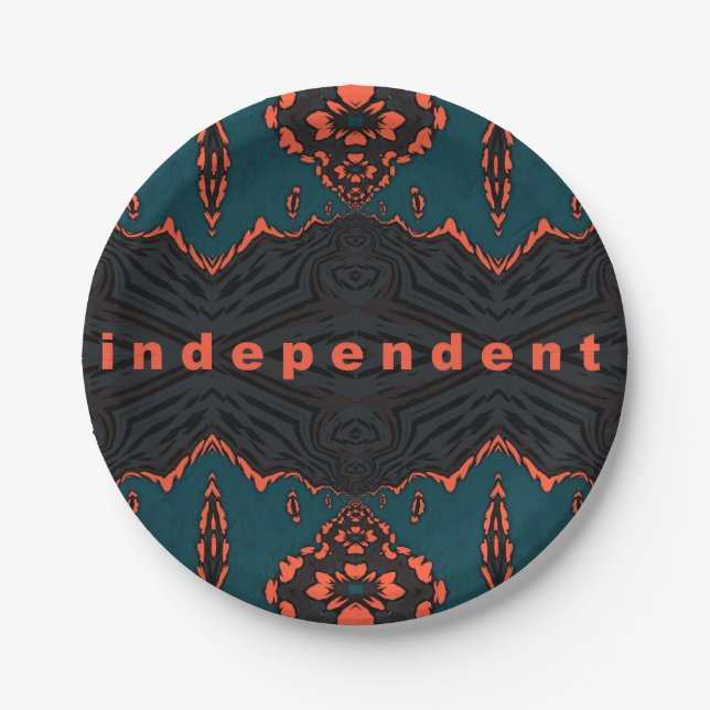 Independent and proud  paper plate (Front)