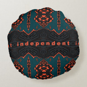 Independent and proud round pillow