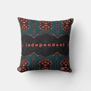 Independent and proud throw pillow