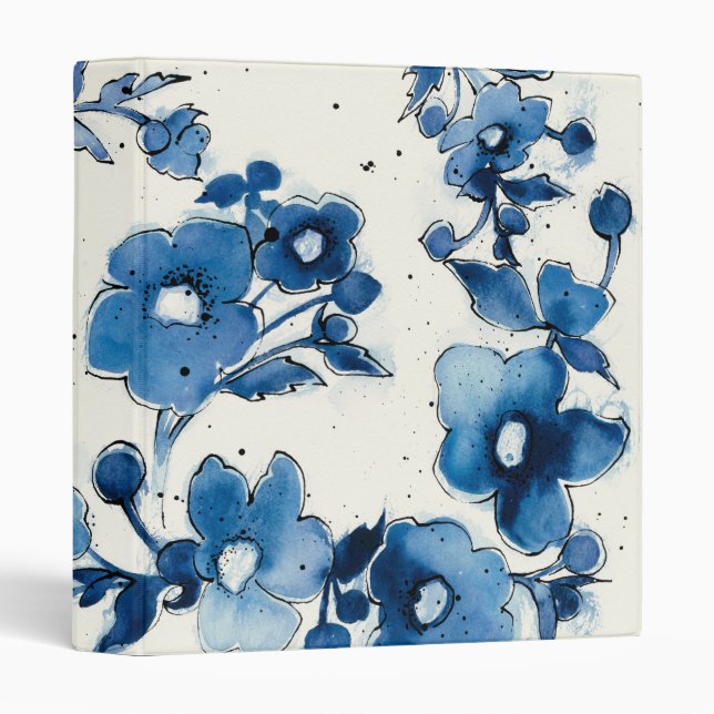 Independent Blue Blooms Binder (Front/Spine)