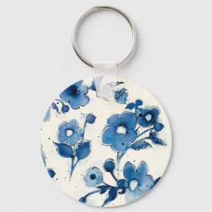 Independent Blue Blooms Keychain
