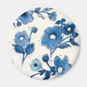 Independent Blue Blooms Magnet