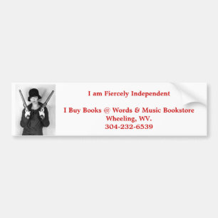 independent bookstore wheeling wv. bumper sticker