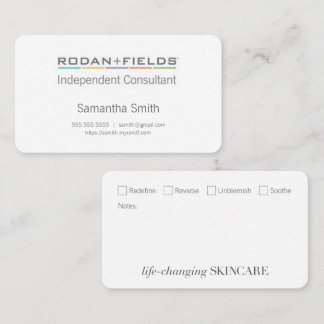 Independent Consultant Biz Cards with Checkboxes