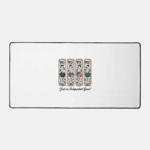 Independent Goose Patriotic Vintage T-Shirt Design Desk Mat