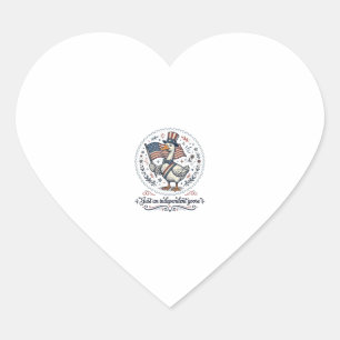 Independent Goose Vintage Patriotic Shirt Design ( Heart Sticker